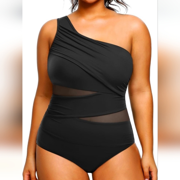 Aqua Eve Other - AQUA EVE PLUS SIZE Mesh One Piece Swimsuit